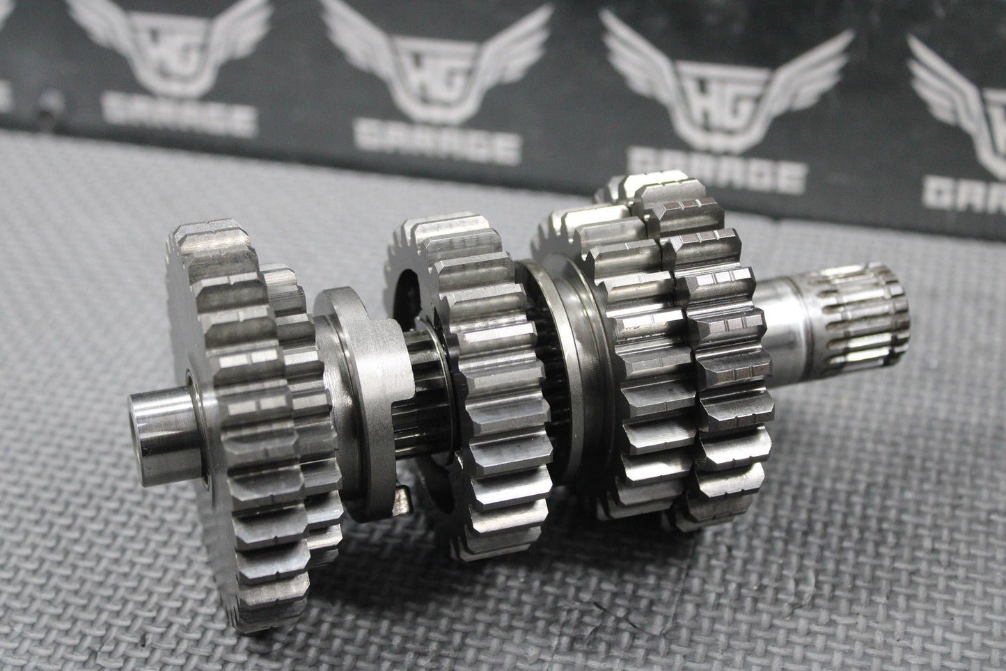 2007 KAWASAKI KX250F OEM TRANSMISSION TRANNY GEARBOX GEARS SHIFT FORKS GOOD - hggarage
