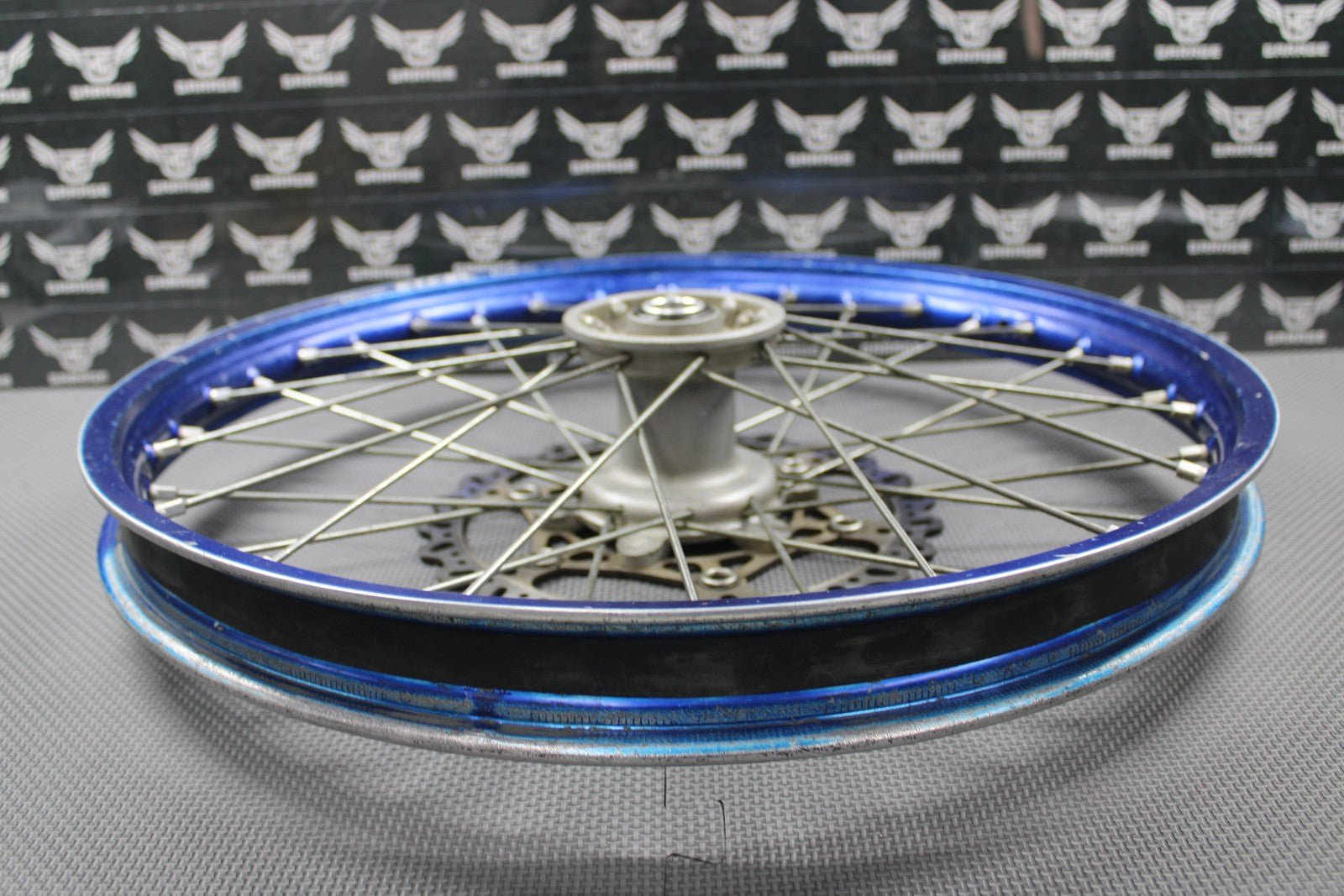 2020 YAMAHA 14 - 22 YZ250F YZ450F OEM BLUE EXCEL FRONT WHEEL RIM HUB ROTOR GOOD - hggarage