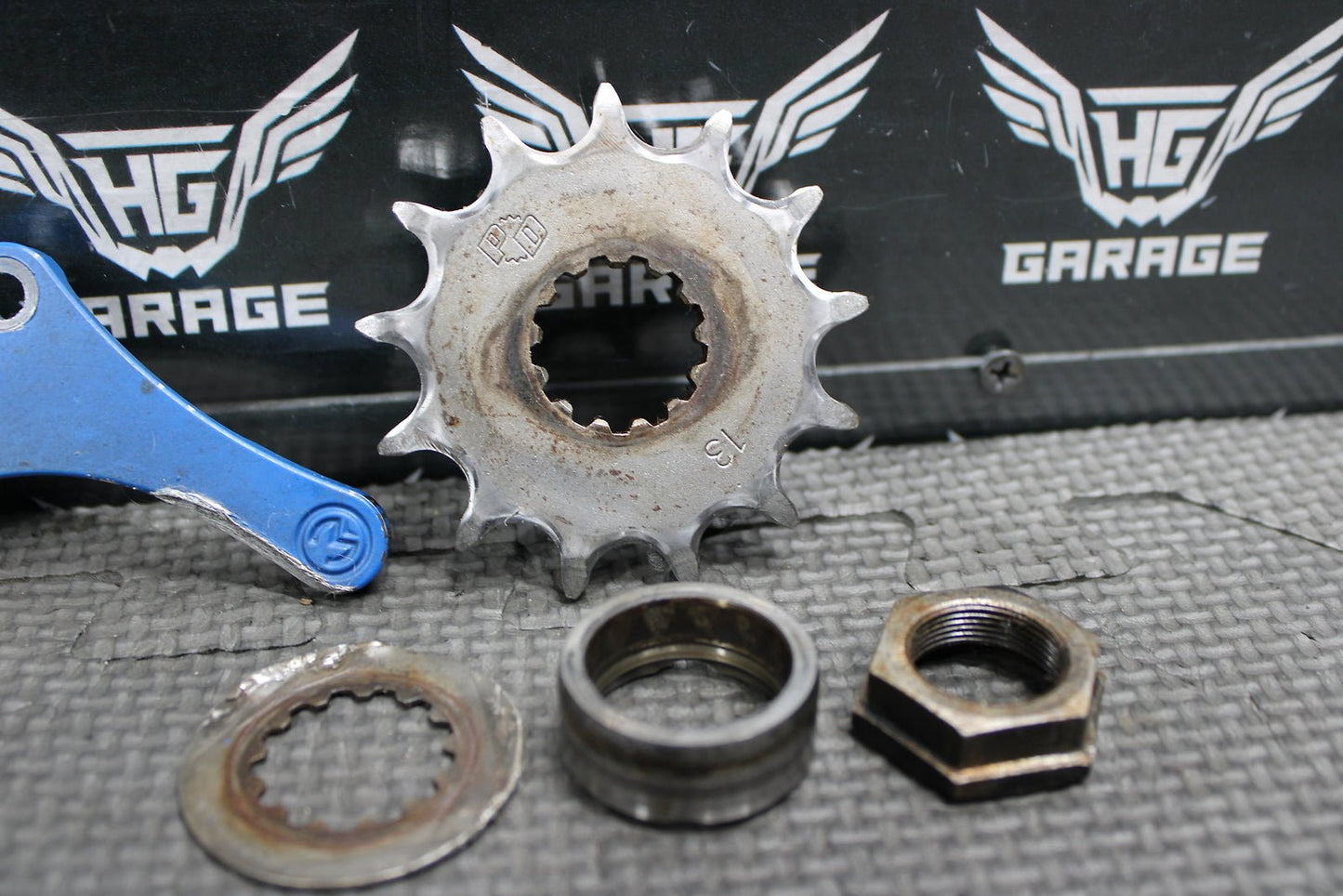 2008 YAMAHA 06 - 09 YZ450F 13T FRONT SPROCKET BLUE MOOSE RACING GUARD CASE SAVER - hggarage