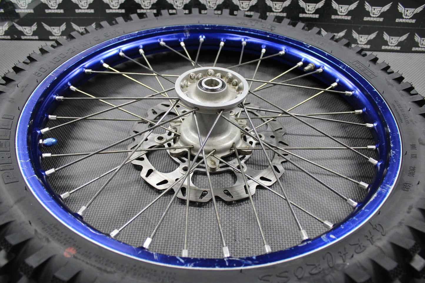 2020 YAMAHA 20 - 22 WR250F 18 - 22 YZ250FX OEM DID BLUE FRONT WHEEL RIM HUB NEW TIRE - hggarage