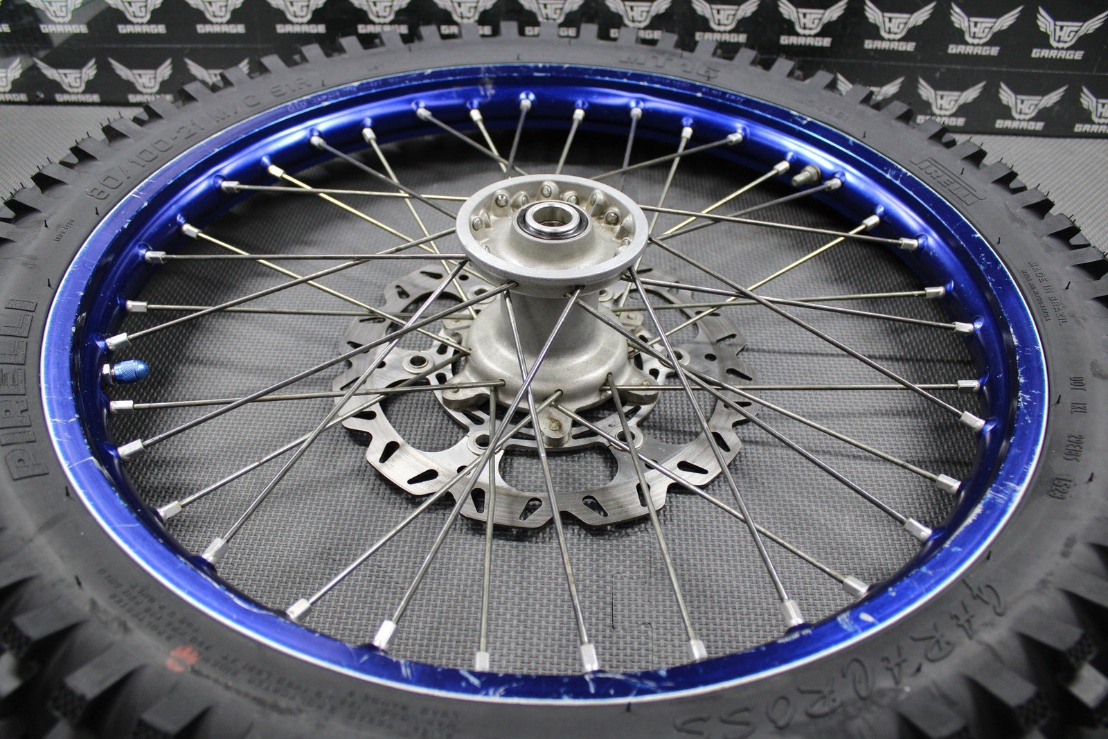 2020 YAMAHA 20 - 22 WR250F 18 - 22 YZ250FX OEM DID BLUE FRONT WHEEL RIM HUB NEW TIRE - hggarage