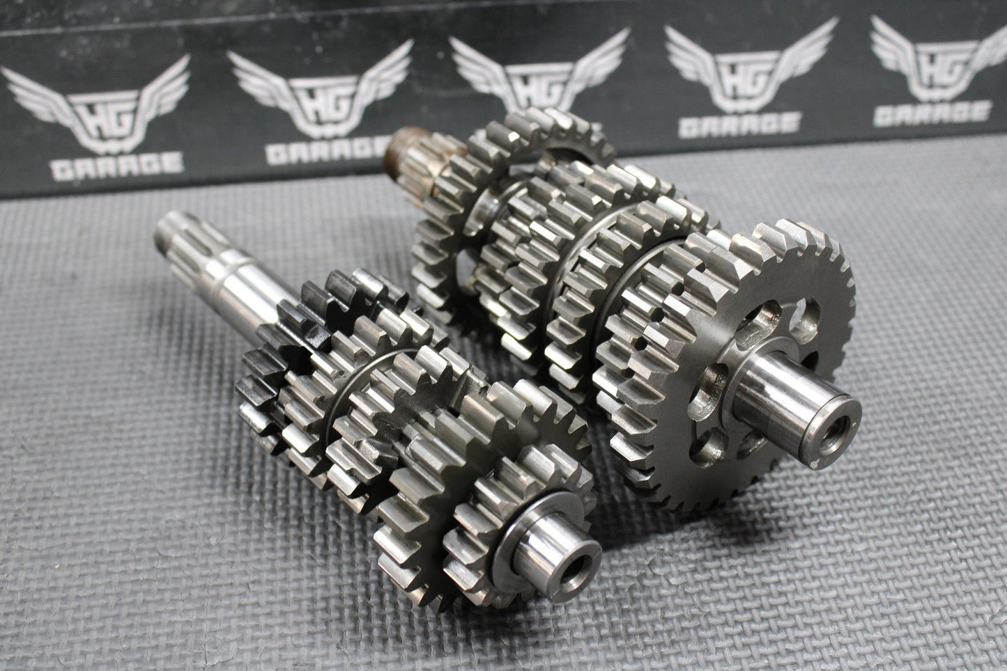 2009 KAWASAKI KLX250SF OEM TRANSMISSION TRANS GEARBOX GEARS SHIFT FORKS NICE! - hggarage