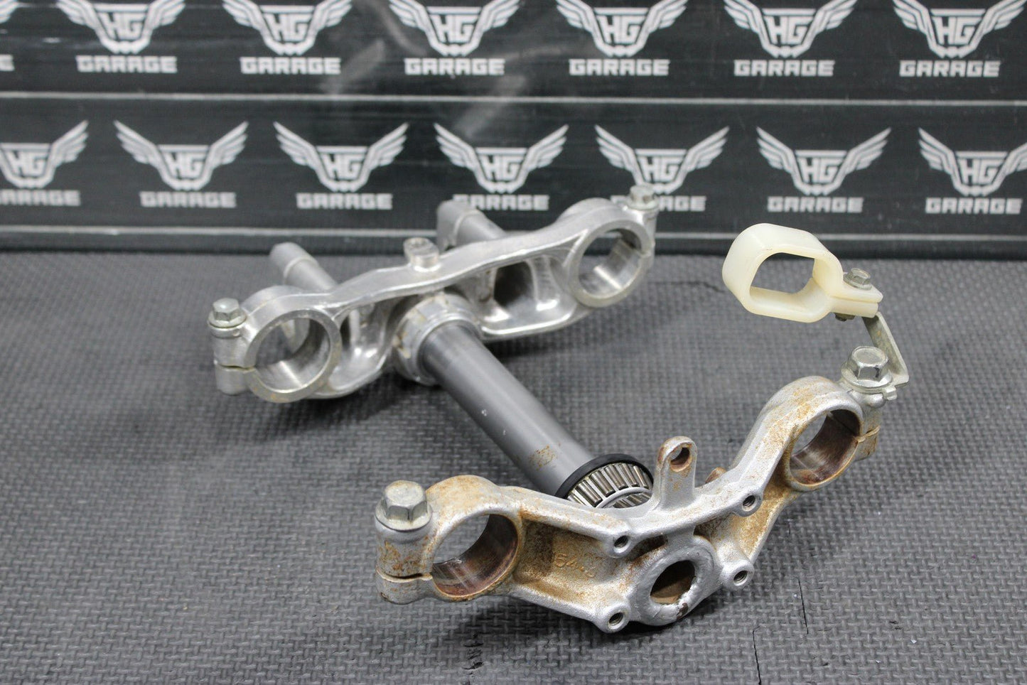 2004 00 - 04 KAWASAKI KX65 OEM FRONT FORKS LOWER UPPER TRIPLE TREE STEM CLAMP - hggarage
