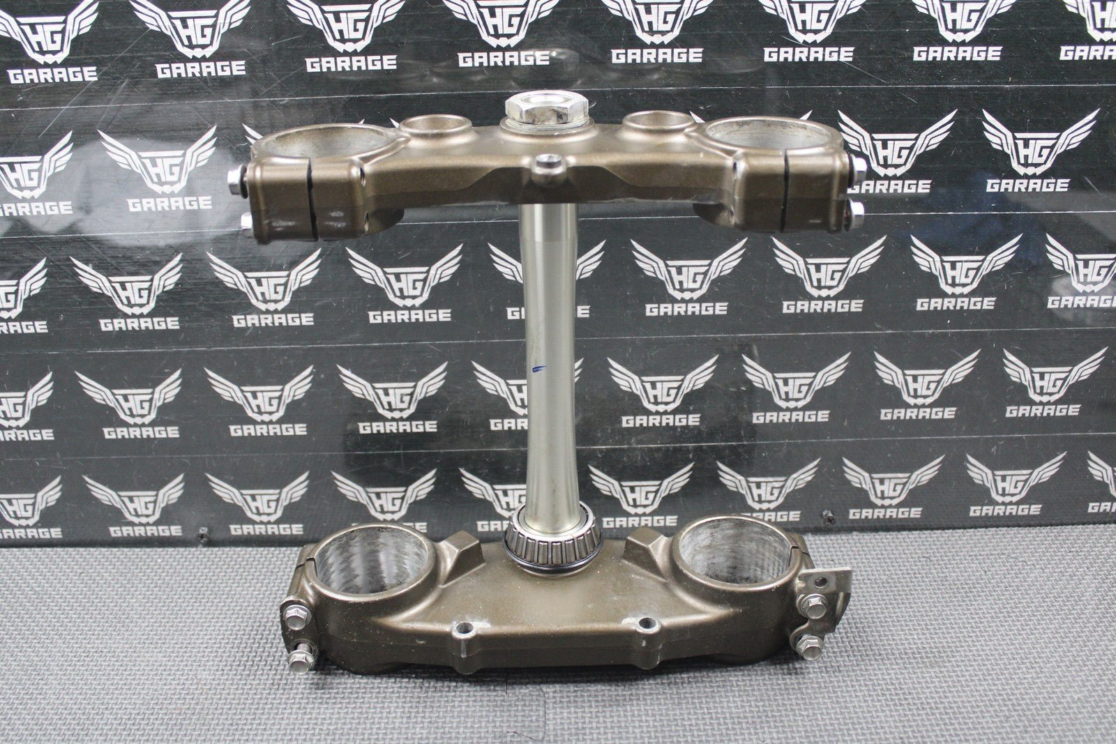 2007 2008 KAWASAKI KX250F OEM FRONT FORKS LOWER UPPER TRIPLE TREE STEM BAR CLAMP - hggarage