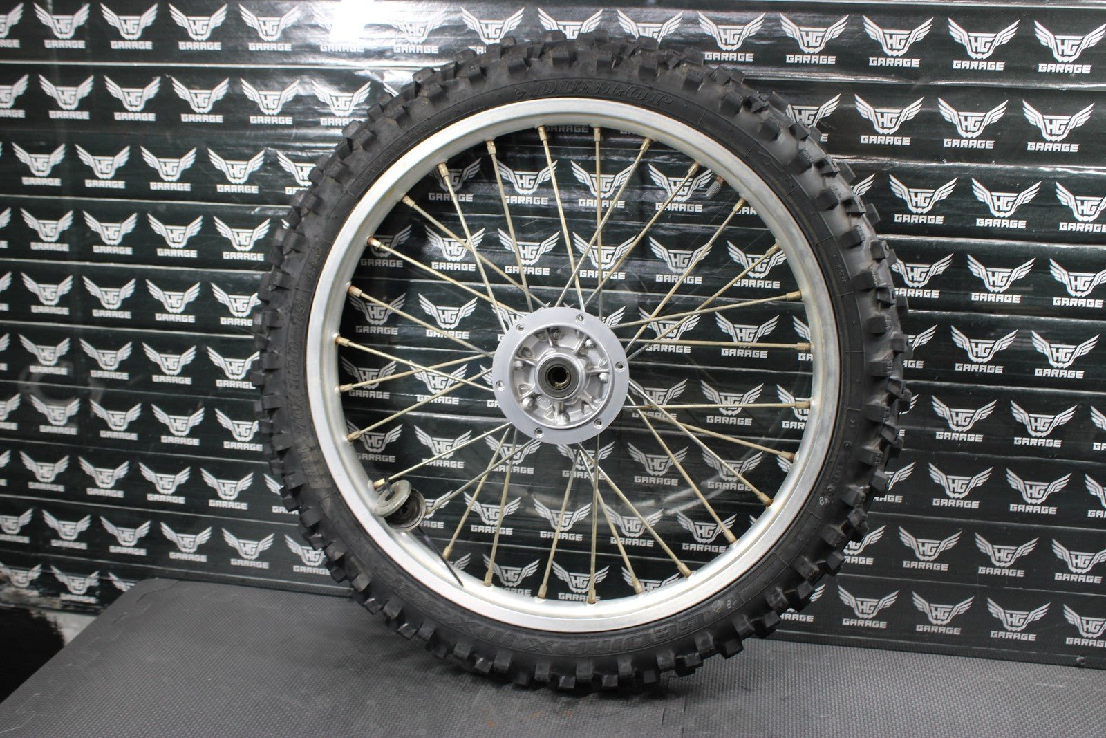 2001 98 - 04 KAWASAKI KX100 OEM 19" BIGWHEEL FRONT WHEEL RIM 41009 - 1207 41025 - 135 - hggarage