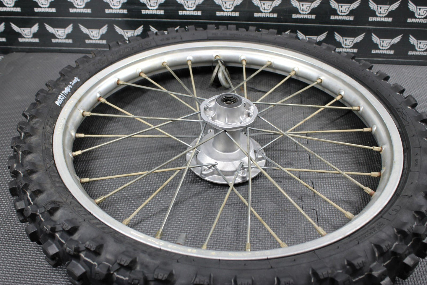2001 98 - 04 KAWASAKI KX100 OEM 19" BIGWHEEL FRONT WHEEL RIM 41009 - 1207 41025 - 135 - hggarage