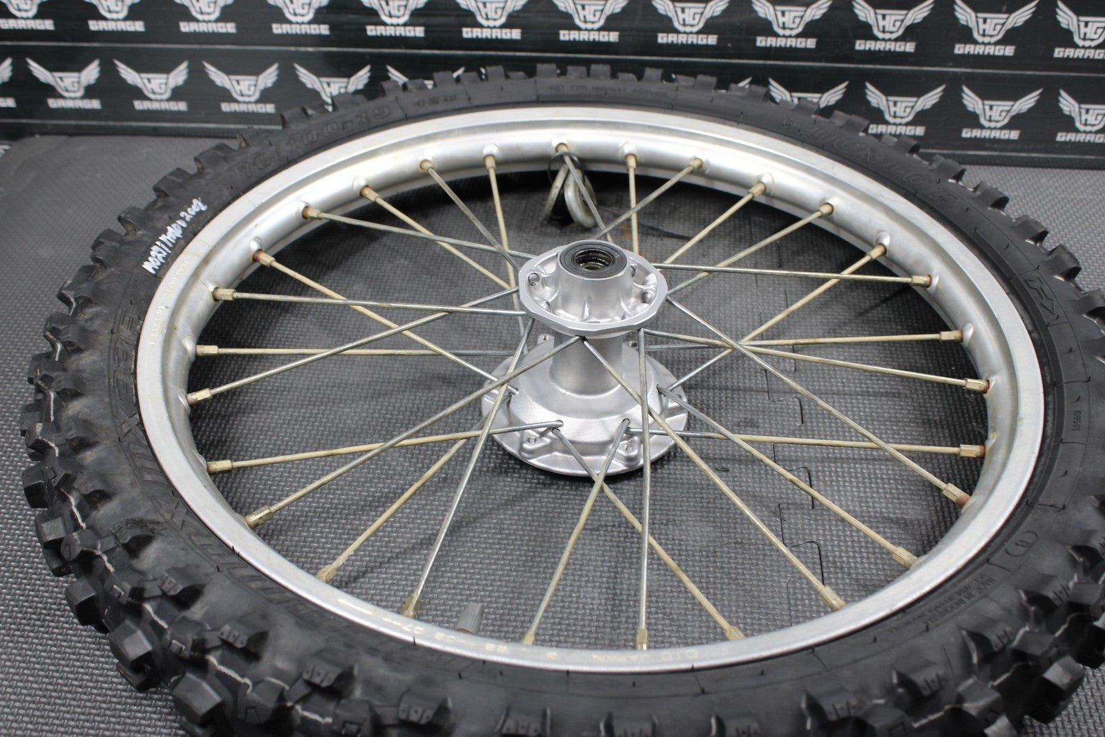 2001 98 - 04 KAWASAKI KX100 OEM 19" BIGWHEEL FRONT WHEEL RIM 41009 - 1207 41025 - 135 - hggarage