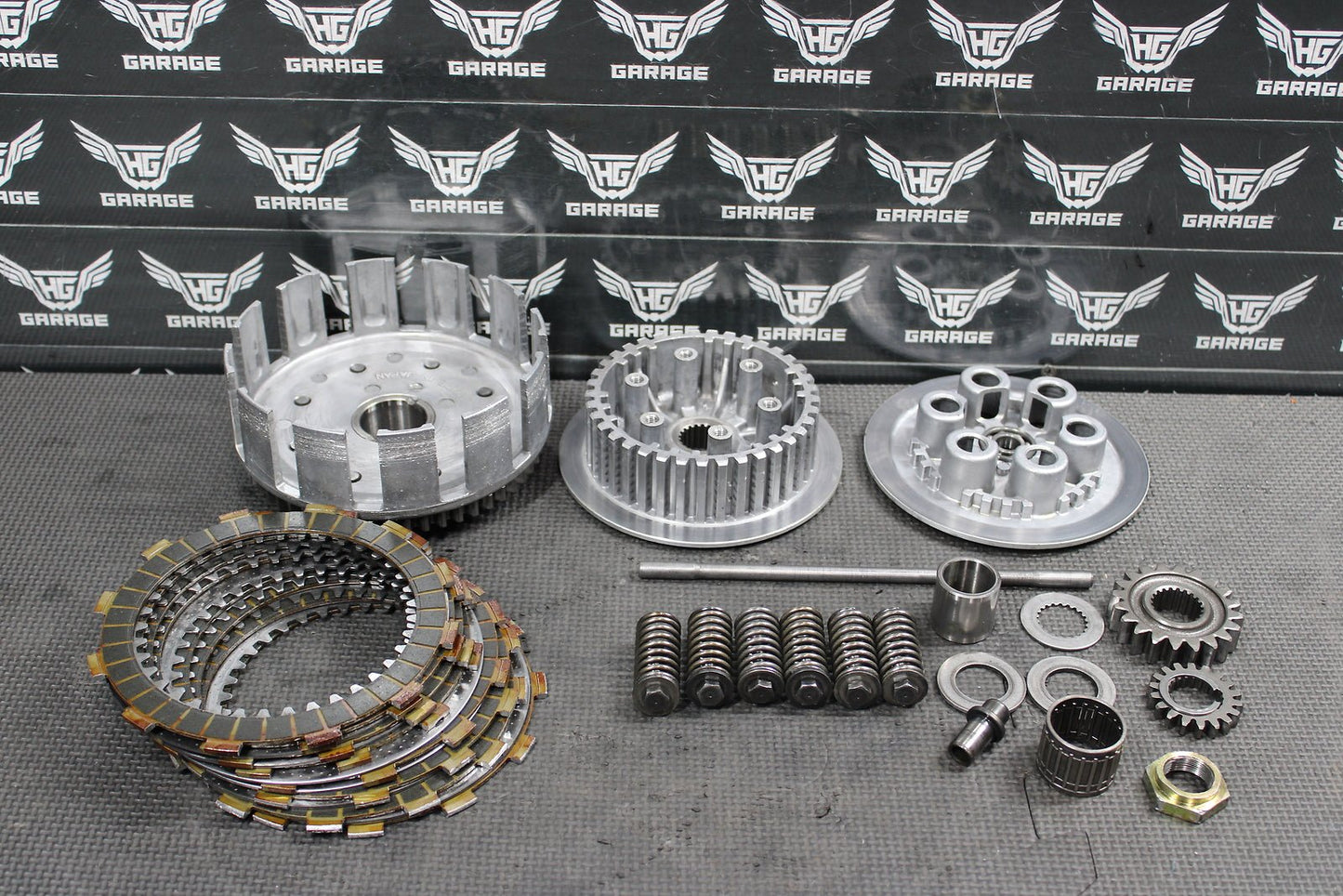 1991 Kawasaki KDX250 OEM Complete Clutch W Plates Basket Hub - hggarage