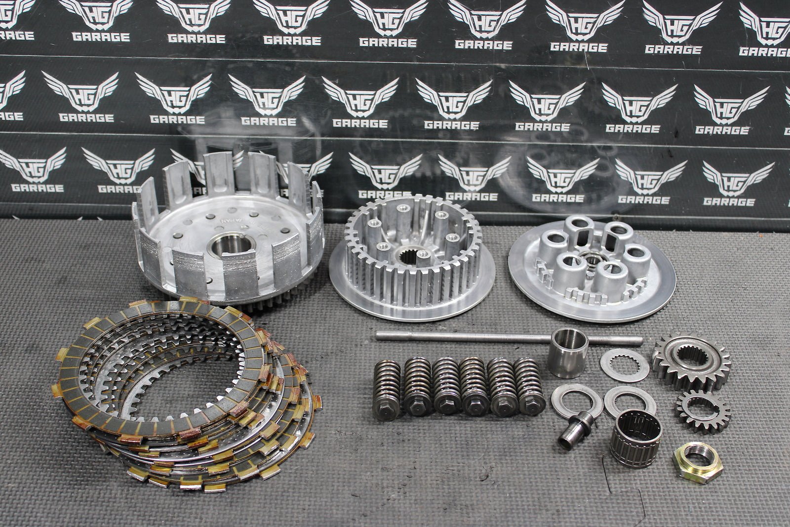 1991 Kawasaki KDX250 OEM Complete Clutch W Plates Basket Hub - hggarage
