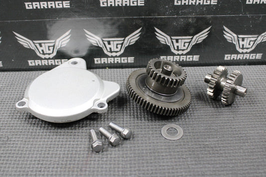 2009 KAWASAKI KLX250SF OEM ELECTRIC START STARTER IDLER LIMITER GEARS 39076 - 0020 - hggarage