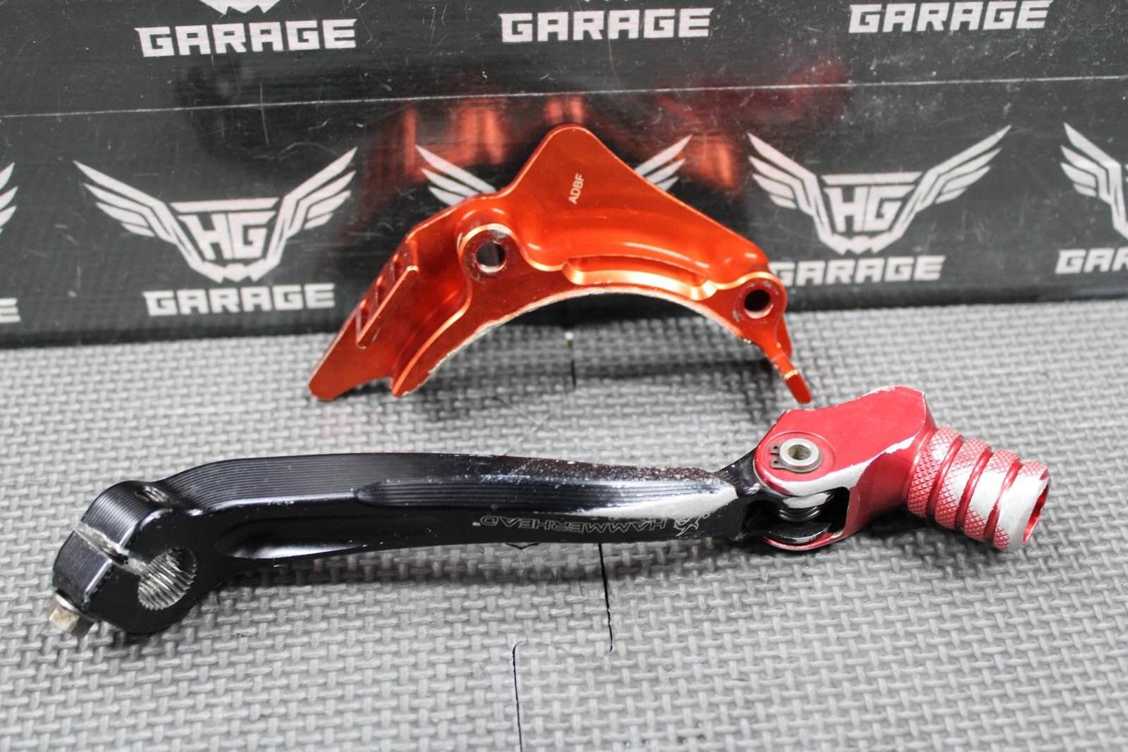 2012 11 - 16 HONDA CRF450R HAMMERHEAD DESIGNS SHIFT PEDAL LEVER & CASE SAVER RED - hggarage
