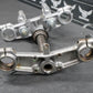 2008 KAWASAKI KLX140 OEM FRONT FORKS LOWER UPPER TRIPLE TREE STEM CLAMP FORKS - hggarage