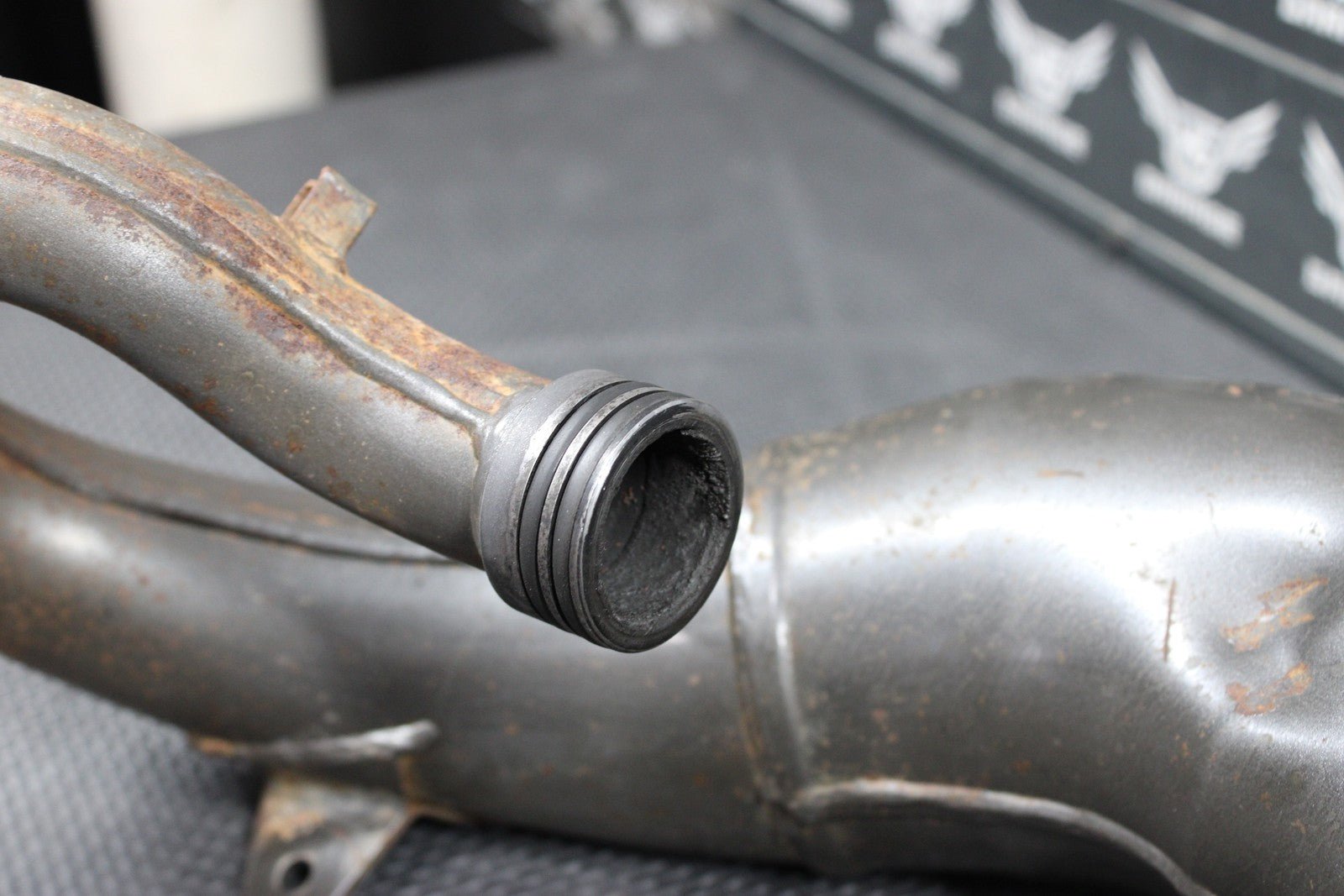 2004 KAWASAKI KX65 02 - 22 OEM EXHAUST PIPE CHAMBER HEADER 18120 - 1116 - hggarage
