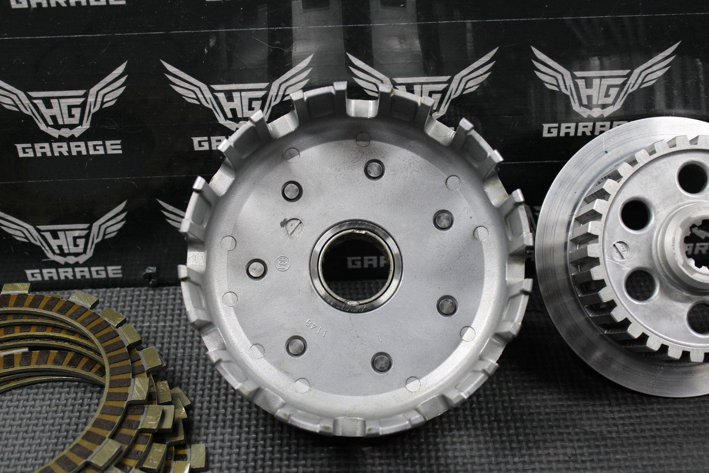 2009 KAWASAKI KLX250SF OEM COMPLETE CLUTCH W PLATES BASKET HUB 13095 - 0576 NICE! - hggarage