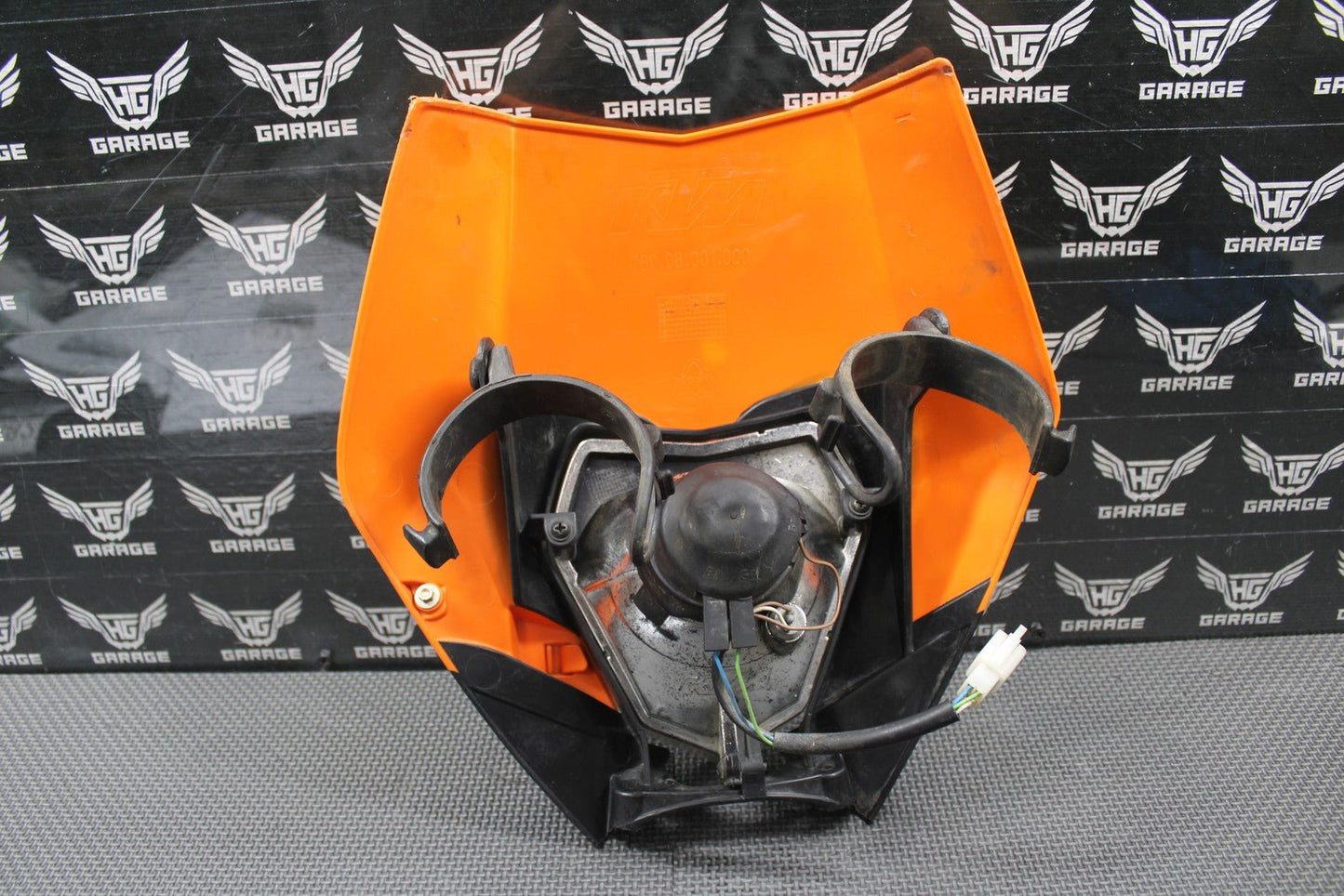 2010 KTM 250 XCF - W OEM HEADLIGHT SHROUD NUMBER PLATE HEAD LIGHT 7730800704404 - hggarage