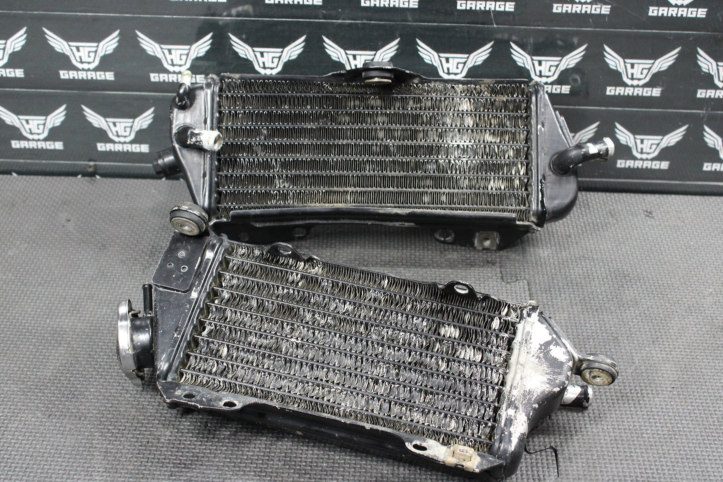1992 Kawasaki KX250 OEM Engine Motor Cooling Cooler Radiator Left Right - hggarage
