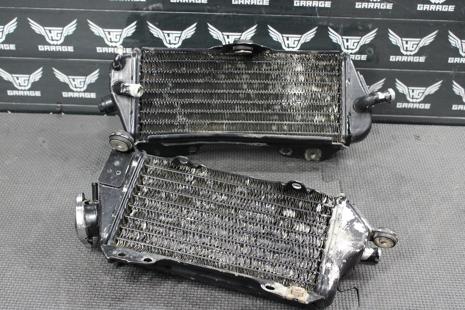 1992 Kawasaki KX250 OEM Engine Motor Cooling Cooler Radiator Left Right - hggarage
