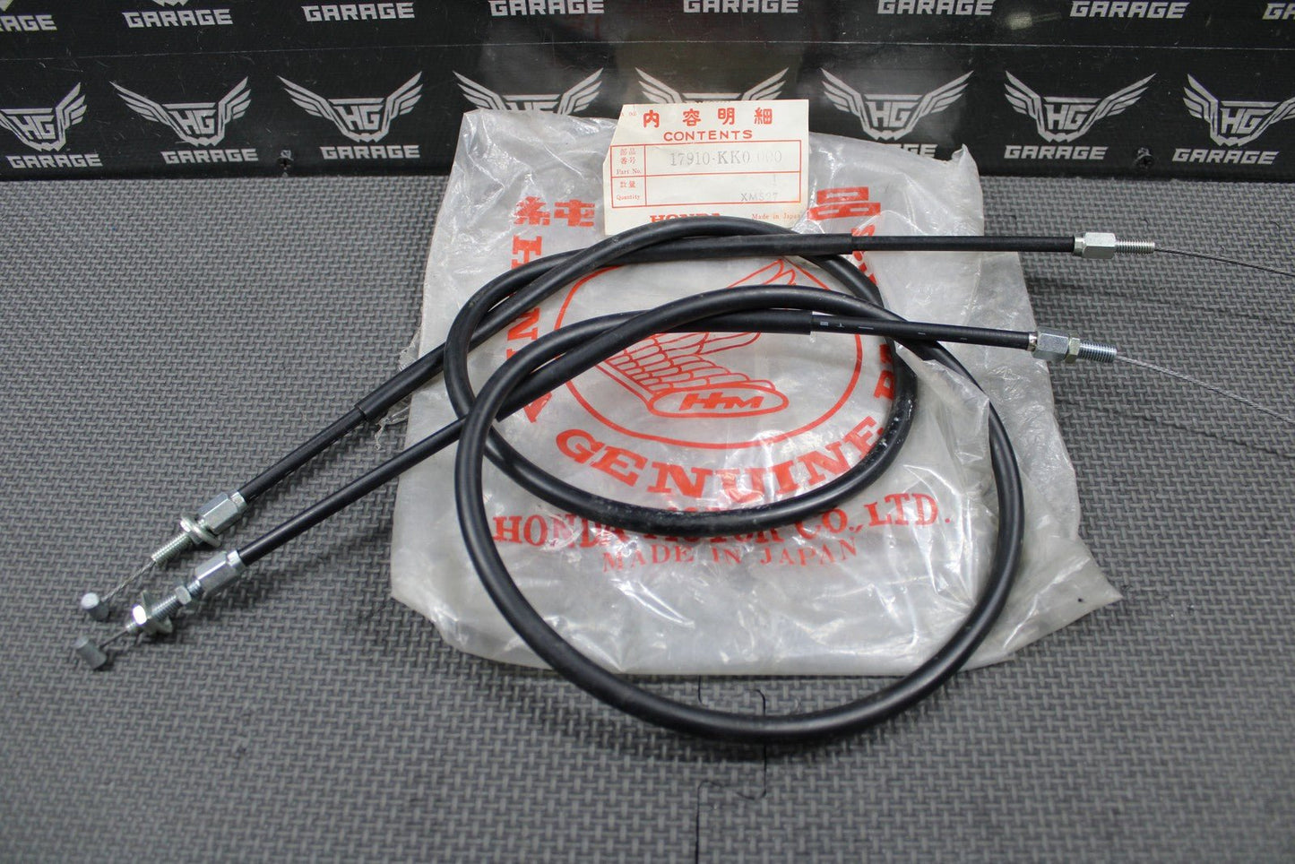 NOS 1984 1985 HONDA XR250R OEM THROTTLE CABLE A & B 17910 - KK0 - 000 17920 - KK0 - 000 - hggarage