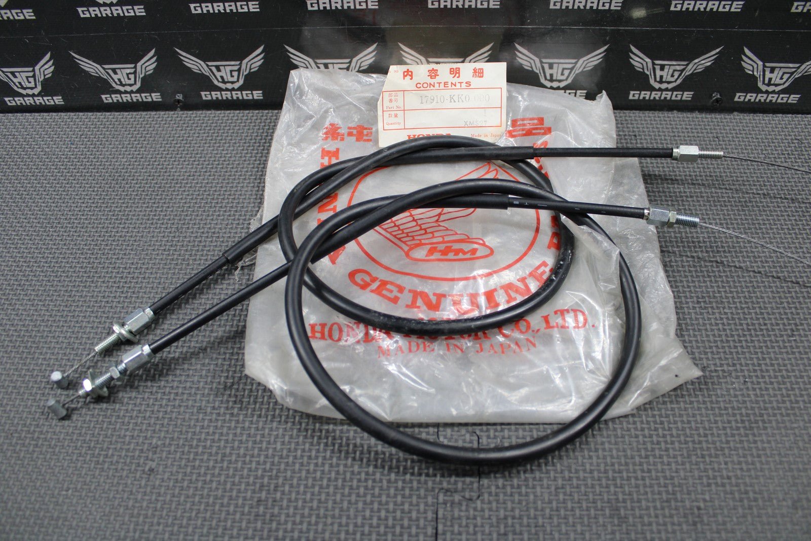 NOS 1984 1985 HONDA XR250R OEM THROTTLE CABLE A & B 17910 - KK0 - 000 17920 - KK0 - 000 - hggarage