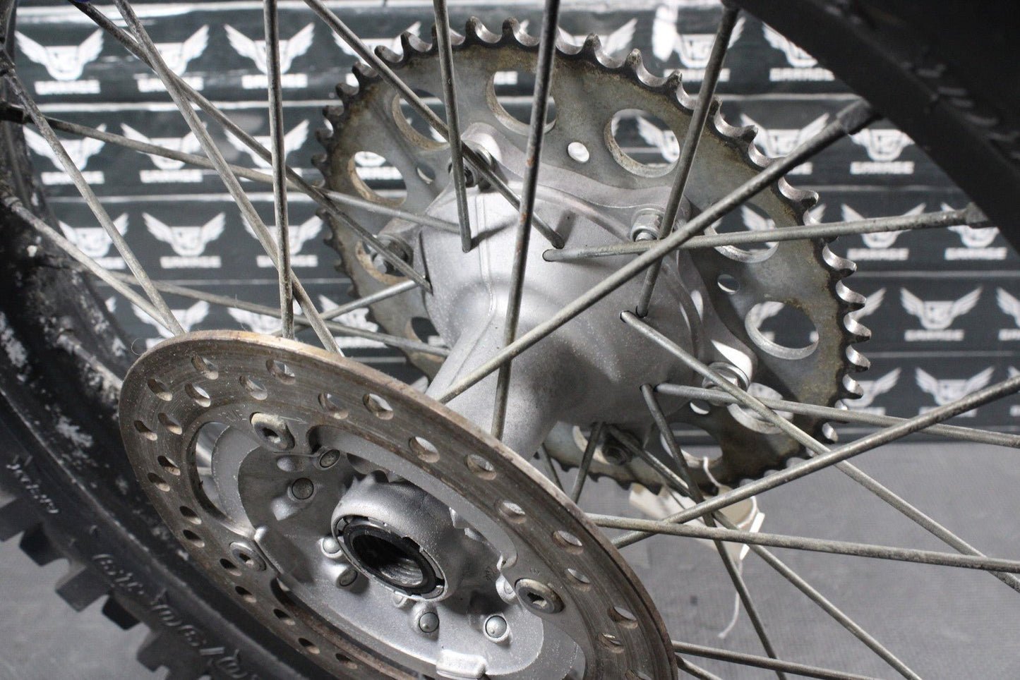1997 HONDA CR125R OEM 19" x 1.85" REAR BACK WHEEL RIM HUB 42635 - MAC - 680 - hggarage