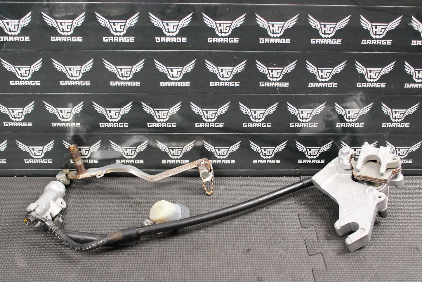 2001 Honda XR250R OEM Nissin Rear Back Brake Caliper Master Cylinder Lever - hggarage