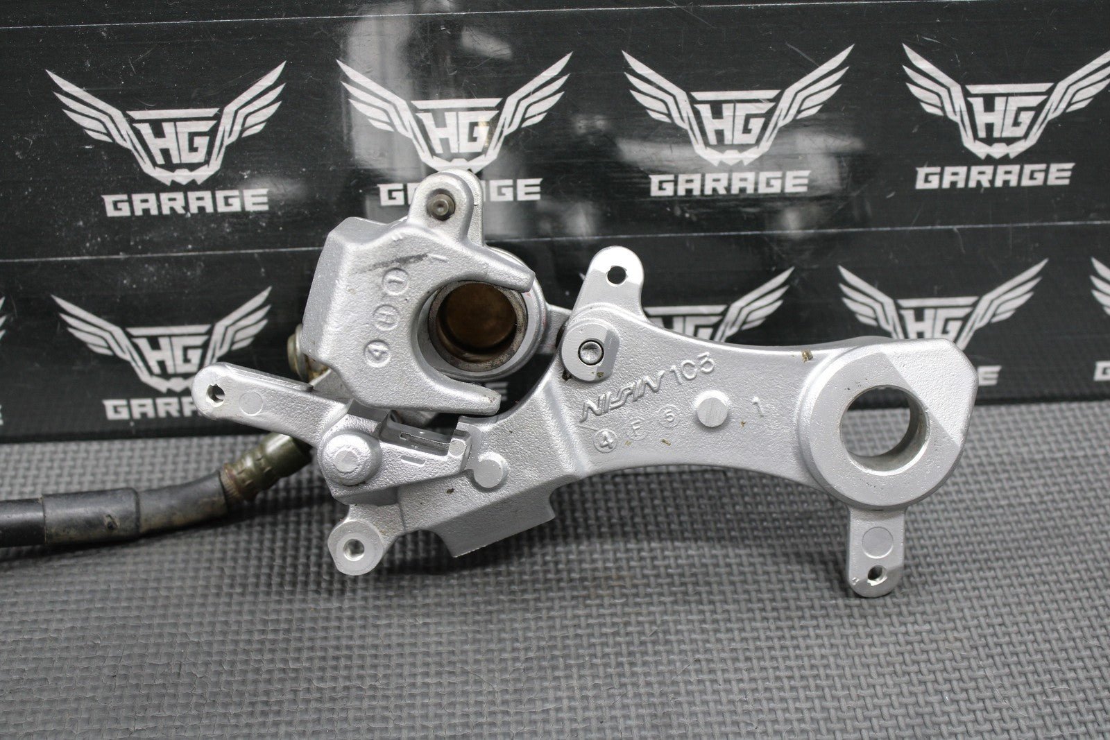 2009 YAMAHA YZ450F OEM NISSIN REAR BACK BRAKE CALIPER MASTER CYLINDER LEVER LINE - hggarage