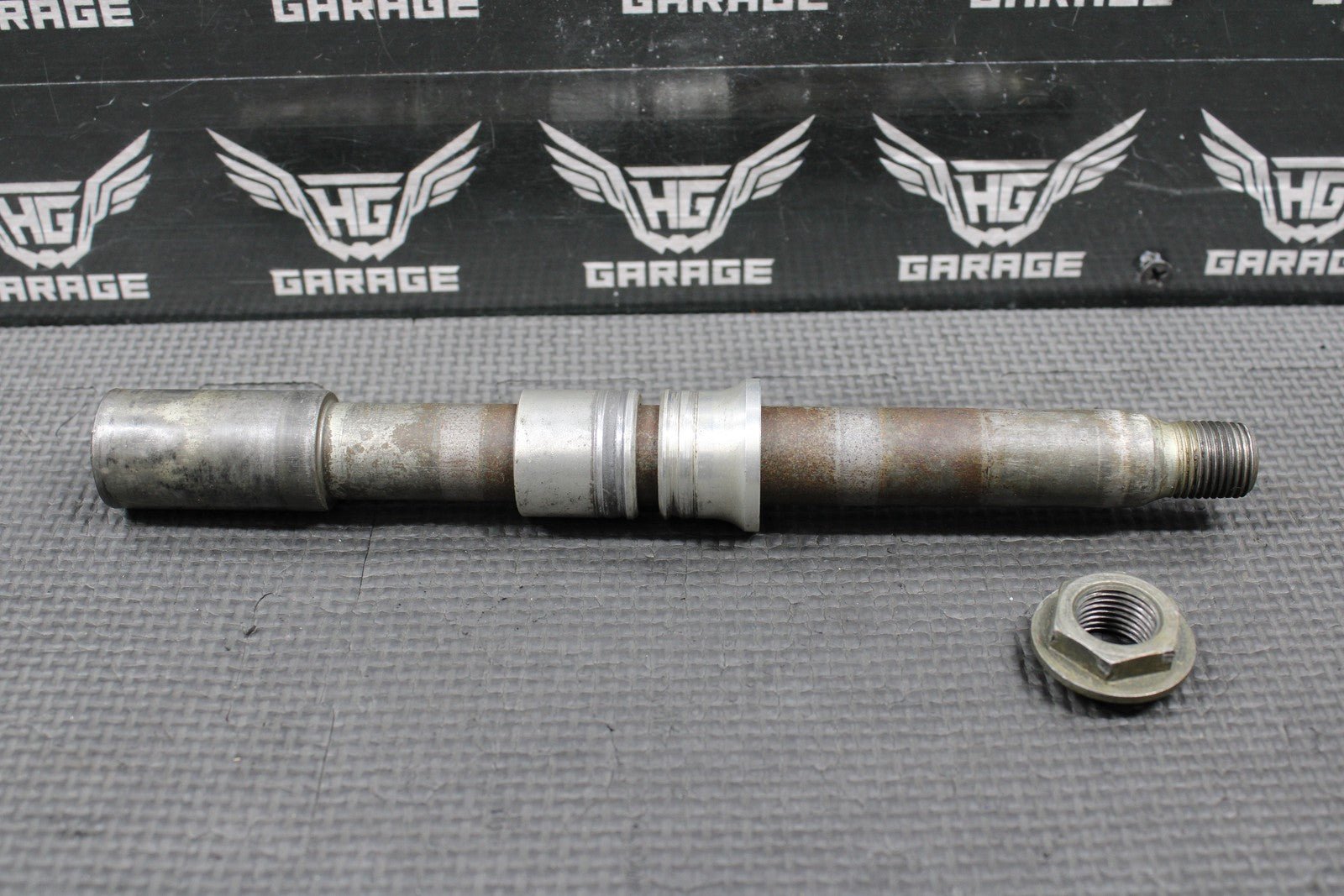 2003 YAMAHA YZ125 OEM FRONT WHEEL RIM AXLE PIVOT BOLT W COLLARS 5BE - 25181 - 00 - 00 - hggarage