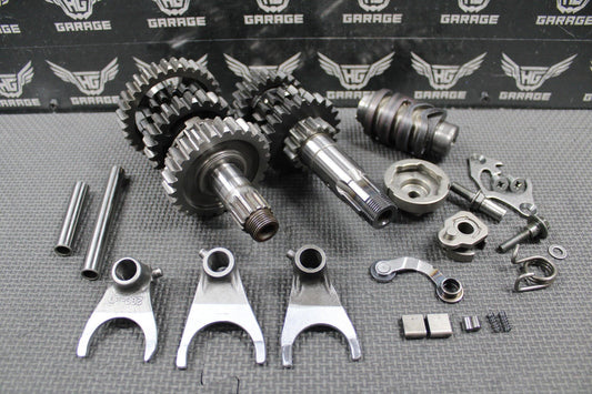 2003 KAWASAKI KLX400R KLX400SR OEM TRANSMISSION TRANNY GEARBOX GEARS SHIFT FORKS - hggarage