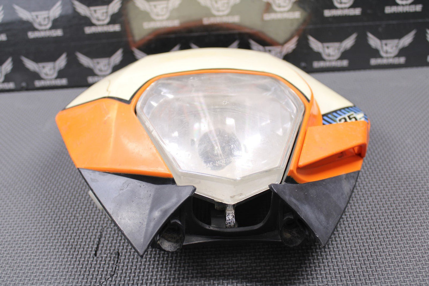 2010 KTM 250 XCF - W OEM HEADLIGHT SHROUD NUMBER PLATE HEAD LIGHT 7730800704404 - hggarage