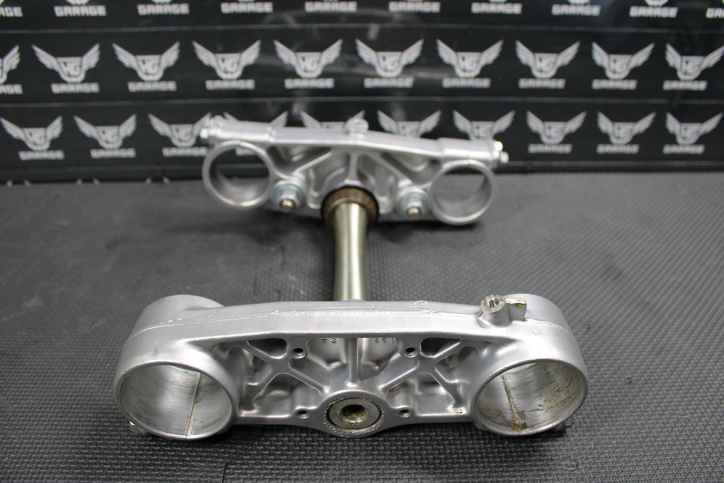 2000 00 - 03 HONDA CR125R OEM FRONT FORKS LOWER UPPER TRIPLE TREE STEM BAR CLAMP - hggarage