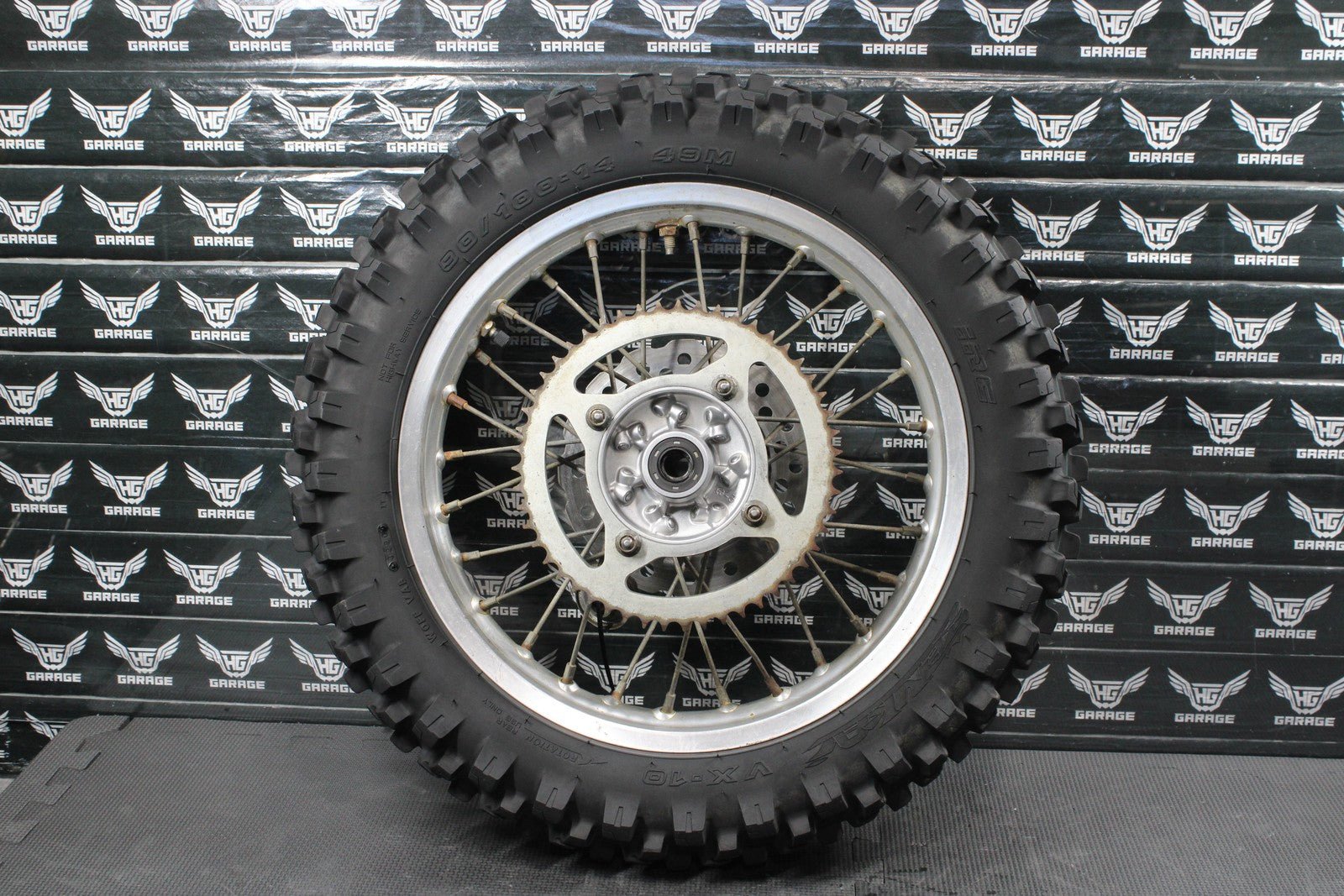 2008 KAWASAKI KLX140 14" SMALL WHEEL OEM REAR BACK WHEEL RIM HUB - hggarage