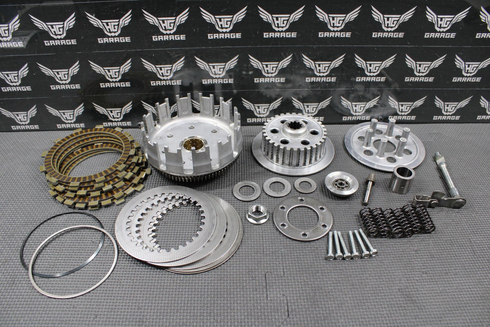 2009 KAWASAKI KLX250SF OEM COMPLETE CLUTCH W PLATES BASKET HUB 13095 - 0576 NICE! - hggarage