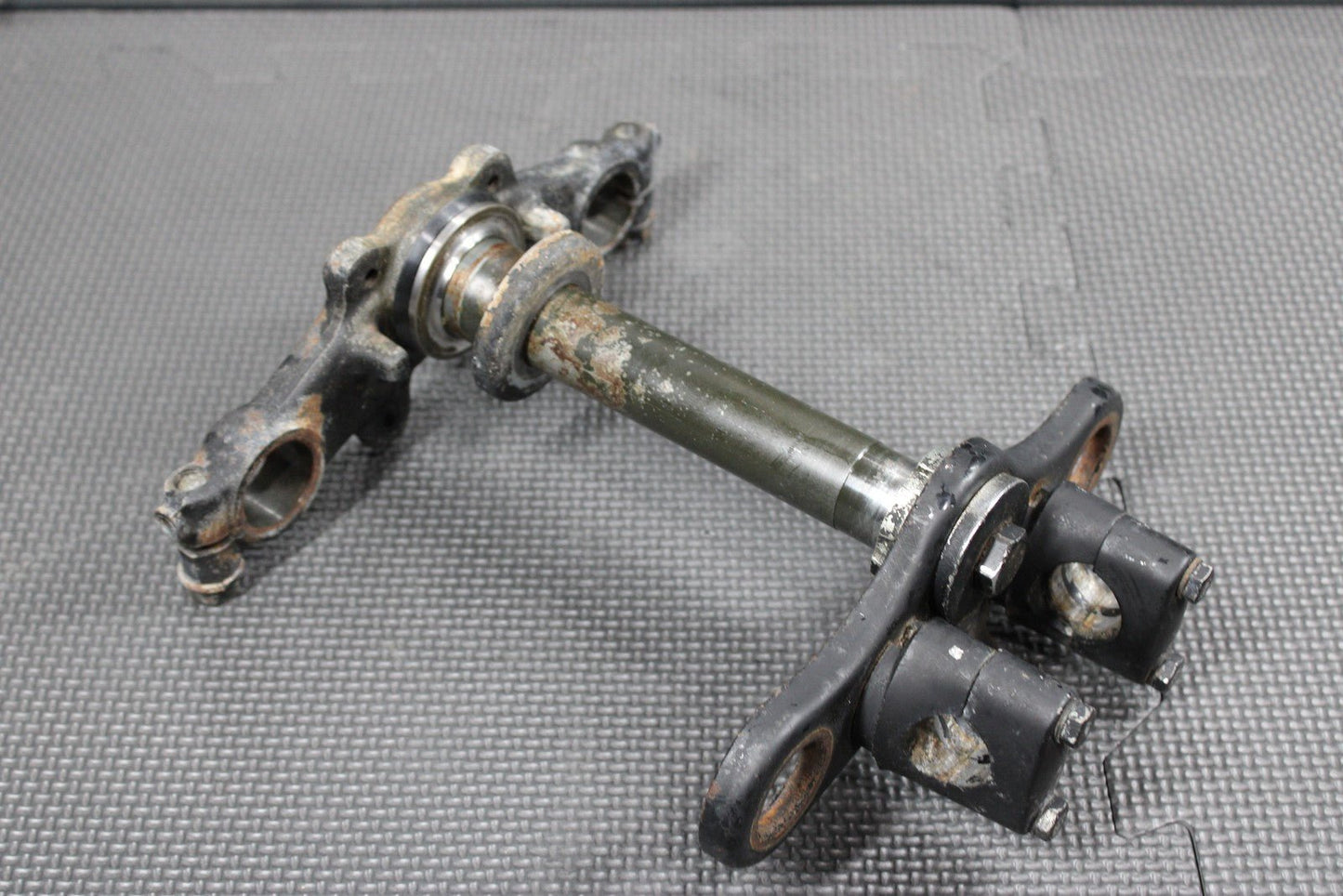 1985 YAMAHA PW80 83 - 85 OEM FRONT FORKS LOWER UPPER TRIPLE TREE STEM CLAMP - hggarage