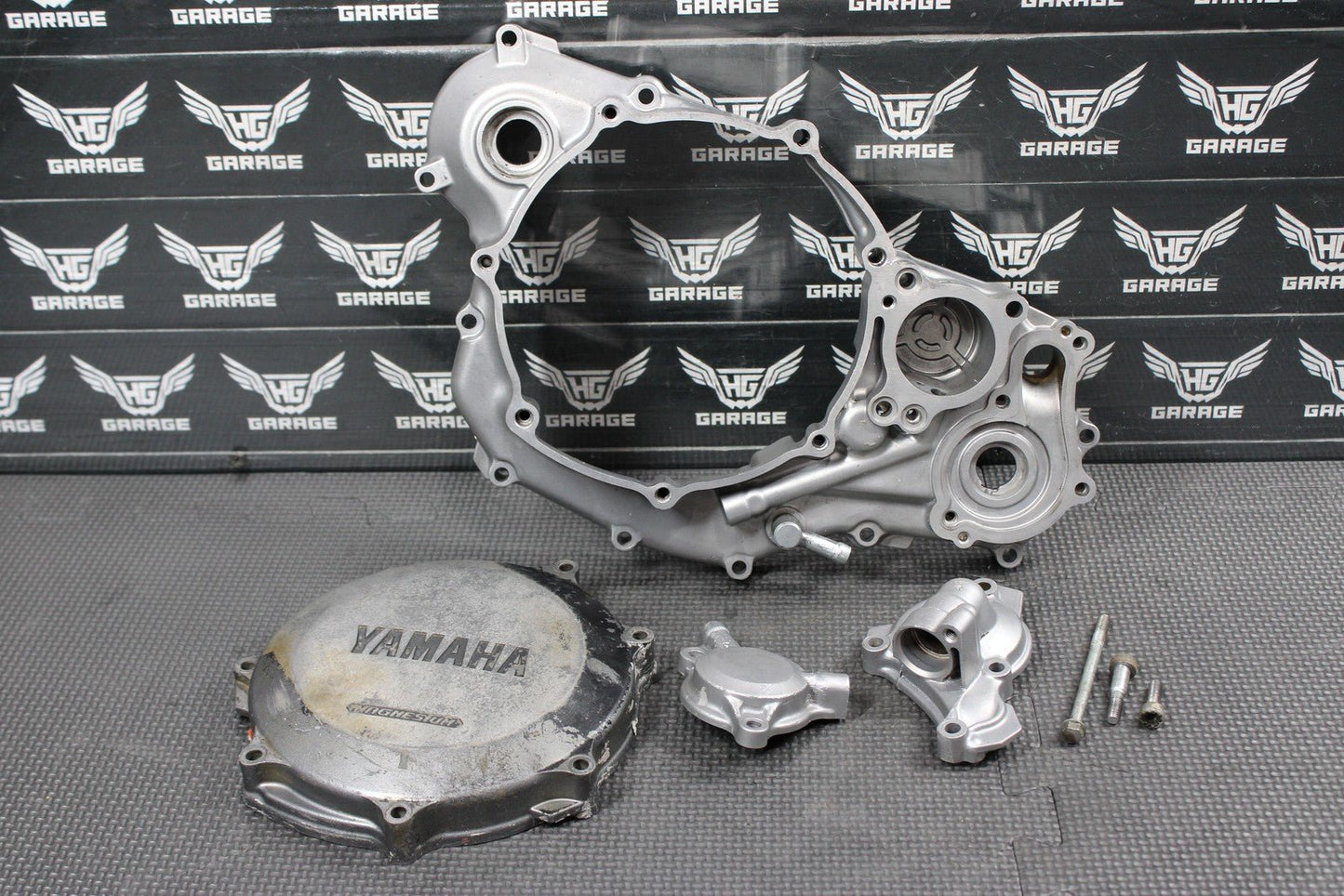 2006 YAMAHA YZ450F 06 - 09 ENGINE MOTOR INNER OUTER CLUTCH COVER WATERPUMP - hggarage
