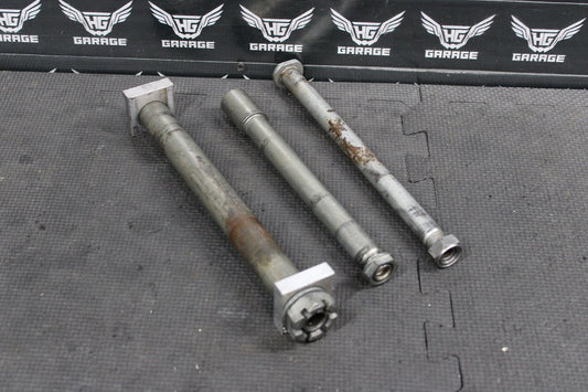 2011 KAWASAKI KX250F OEM FRONT REAR AXLE BACK WHEEL RIM SWINGARM PIVOT BOLT AXLE - hggarage