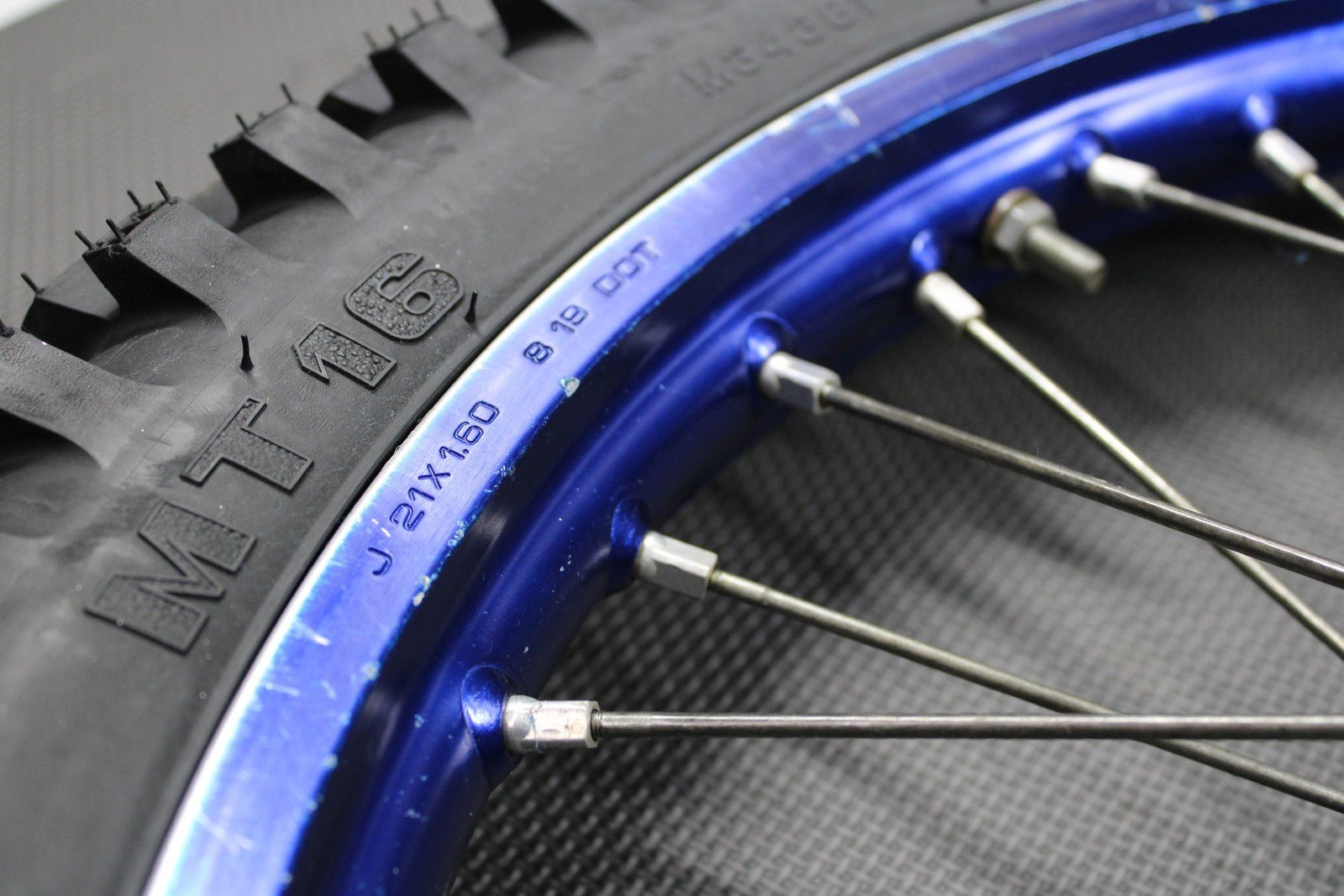 2020 YAMAHA 20 - 22 WR250F 18 - 22 YZ250FX OEM DID BLUE FRONT WHEEL RIM HUB NEW TIRE - hggarage