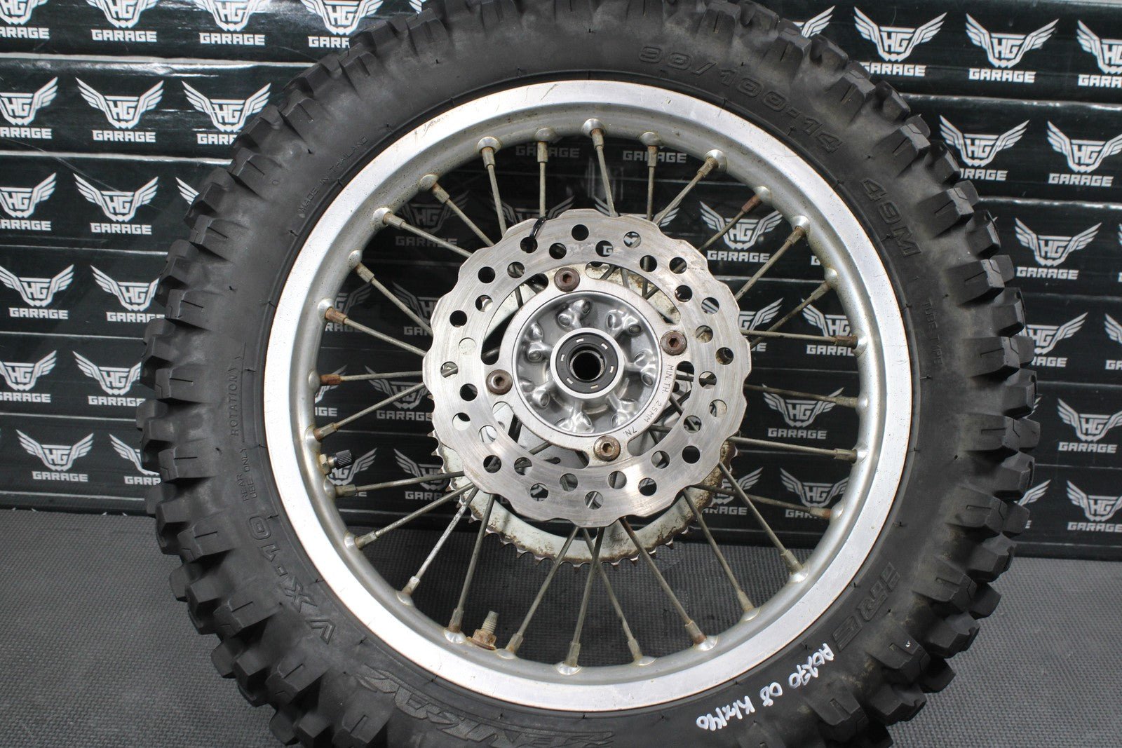 2008 KAWASAKI KLX140 14" SMALL WHEEL OEM REAR BACK WHEEL RIM HUB - hggarage
