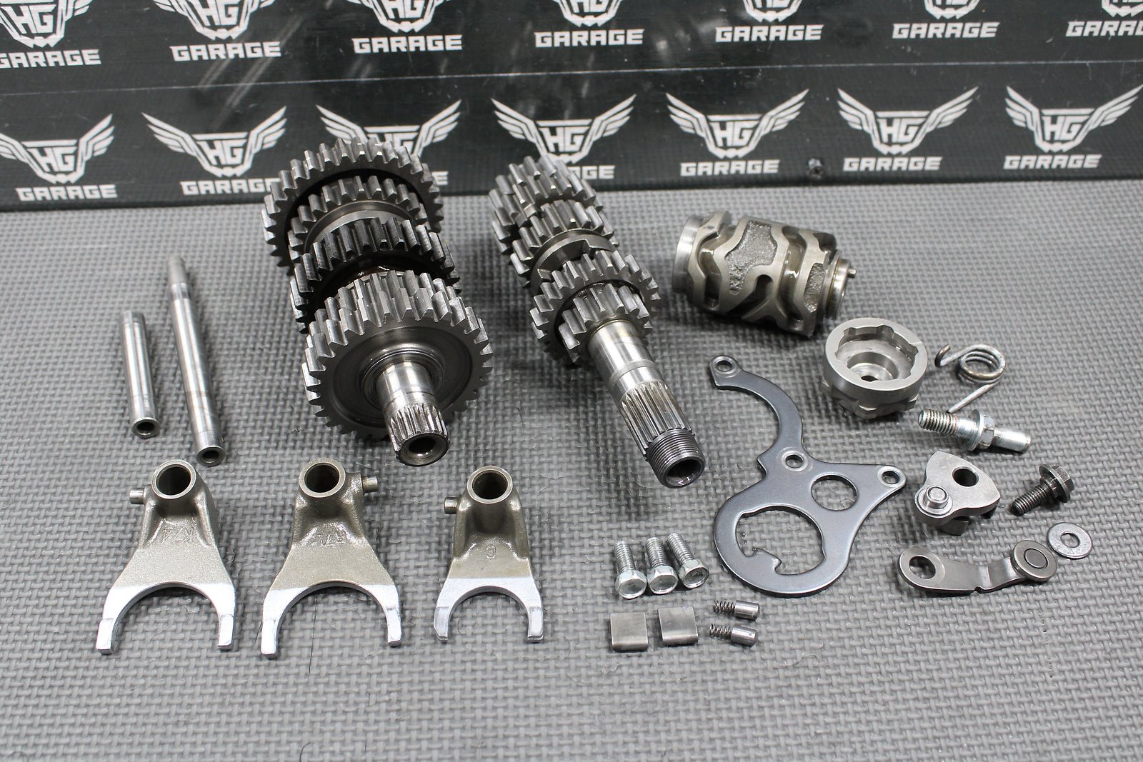 1999 98 - 01 HONDA CR125R OEM TRANSMISSION TRANNY TRANS GEARBOX SHIFT FORKS NICE! - hggarage