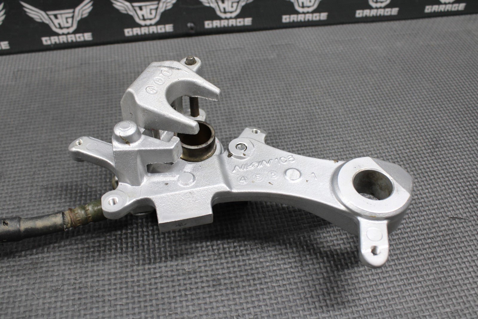 2009 YAMAHA YZ450F OEM NISSIN REAR BACK BRAKE CALIPER MASTER CYLINDER LEVER LINE - hggarage