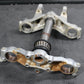 2002 KAWASAKI KX65 OEM FRONT FORKS LOWER UPPER TRIPLE TREE STEM CLAMP - hggarage