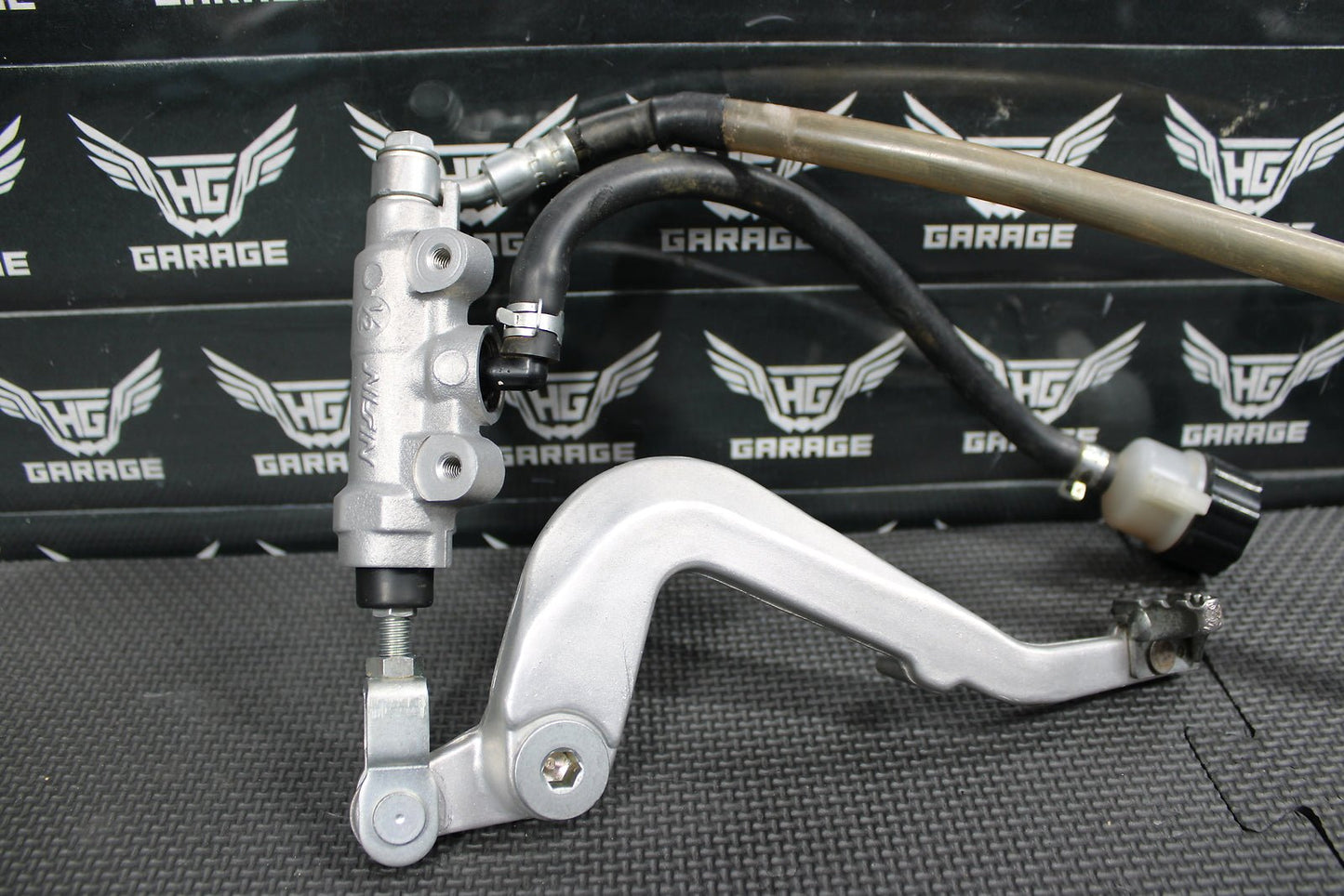 2014 14 - 21 KAWASAKI KX100 OEM REAR BACK BRAKE CALIPER MASTER CYLINDER LEVER LINE - hggarage