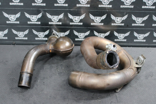 2010 YAMAHA YZ450F OEM EXHAUST PIPE CHAMBER HEADER MIDPIPE HEADPIPE