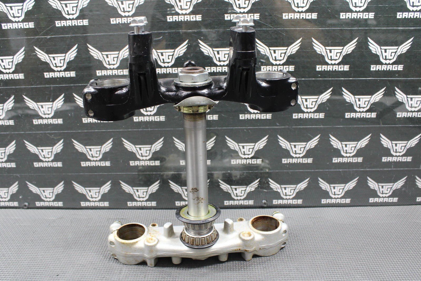 2002 HONDA XR200R 90 - 02 OEM FRONT FORKS LOWER UPPER TRIPLE TREE STEM BAR CLAMP - hggarage