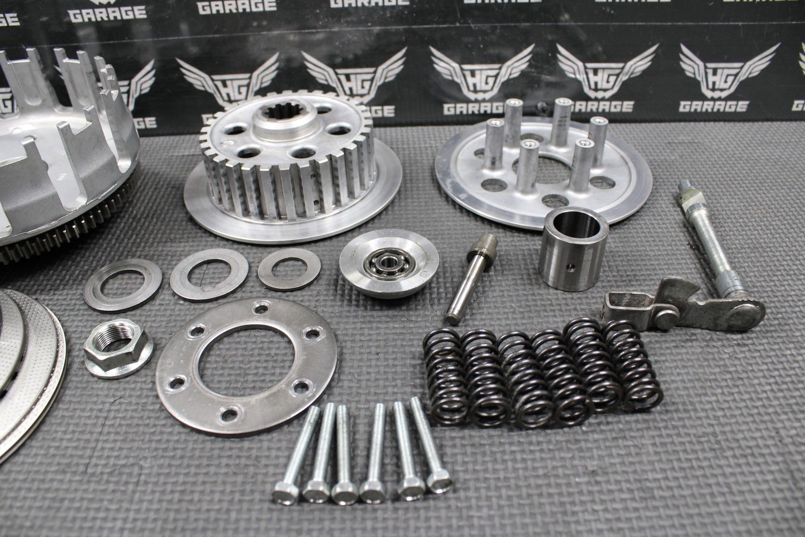 2009 KAWASAKI KLX250SF OEM COMPLETE CLUTCH W PLATES BASKET HUB 13095 - 0576 NICE! - hggarage