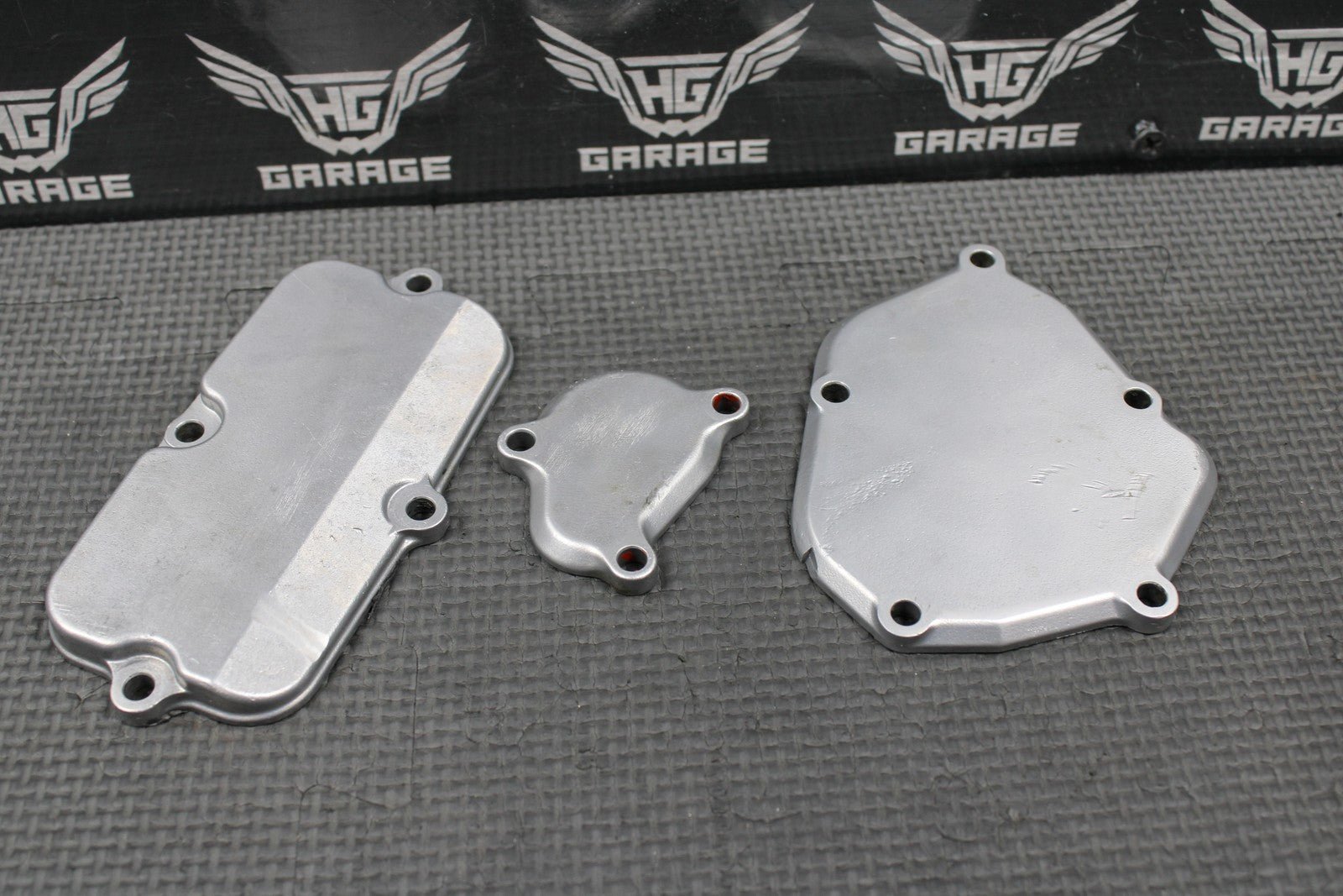 2003 SUZUKI 03 - 06 RM250 OEM EXHAUST POWER VALVE CYLINDER SIDE COVERS COVER SET - hggarage