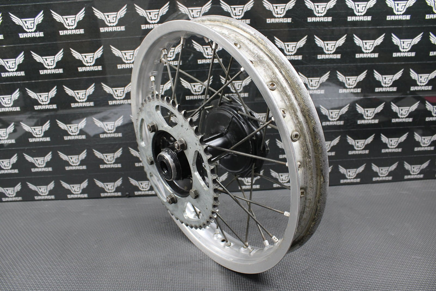 1984 1985 KAWASAKI KX80 OEM REAR BACK WHEEL RIM HUB 14 X 1.60 41034 - 1169 - hggarage