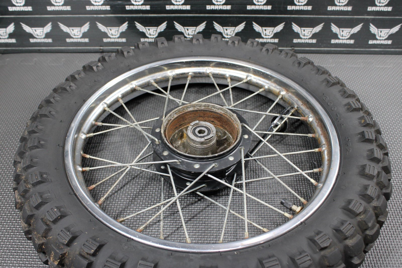 1985 YAMAHA PW80 OEM FRONT WHEEL RIM HUB 451 - 25111 - 00 - 98 94414 - 14227 - 00 - hggarage