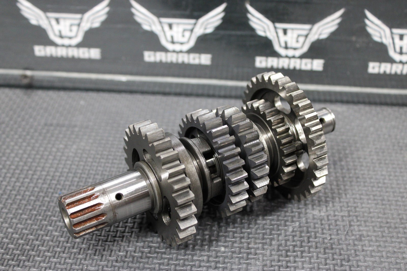 2005 KAWASAKI 03 - 06 KLX125 OEM ENGINE TRANSMISSION TRANNY GEABROX SHIFT FORKS - hggarage