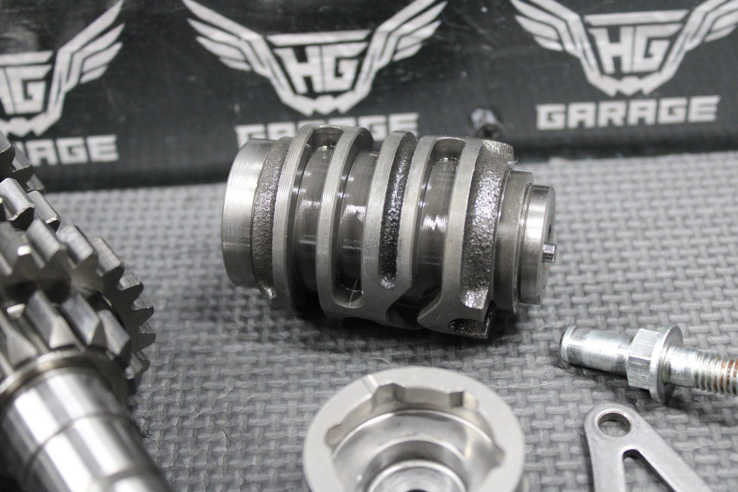 2008 HONDA CRF250R OEM TRANSMISSION TRANNY GEARBOX GEARS SHIFT FORKS NICE! - hggarage