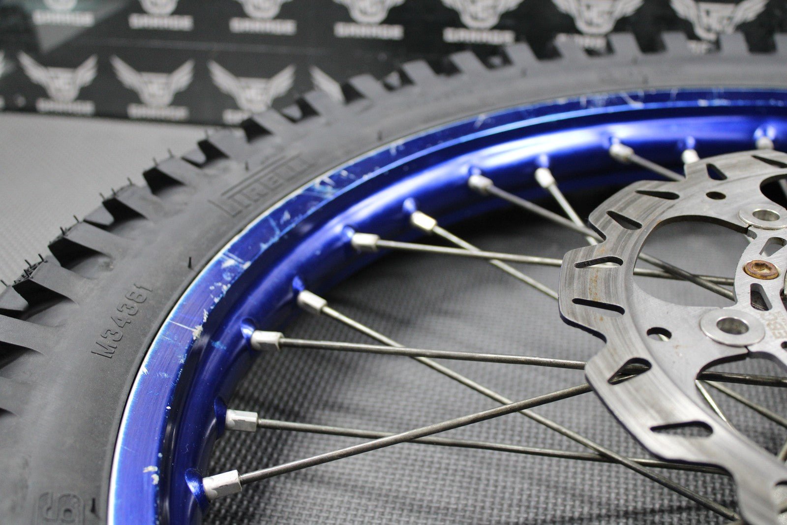 2020 YAMAHA 20 - 22 WR250F 18 - 22 YZ250FX OEM DID BLUE FRONT WHEEL RIM HUB NEW TIRE - hggarage